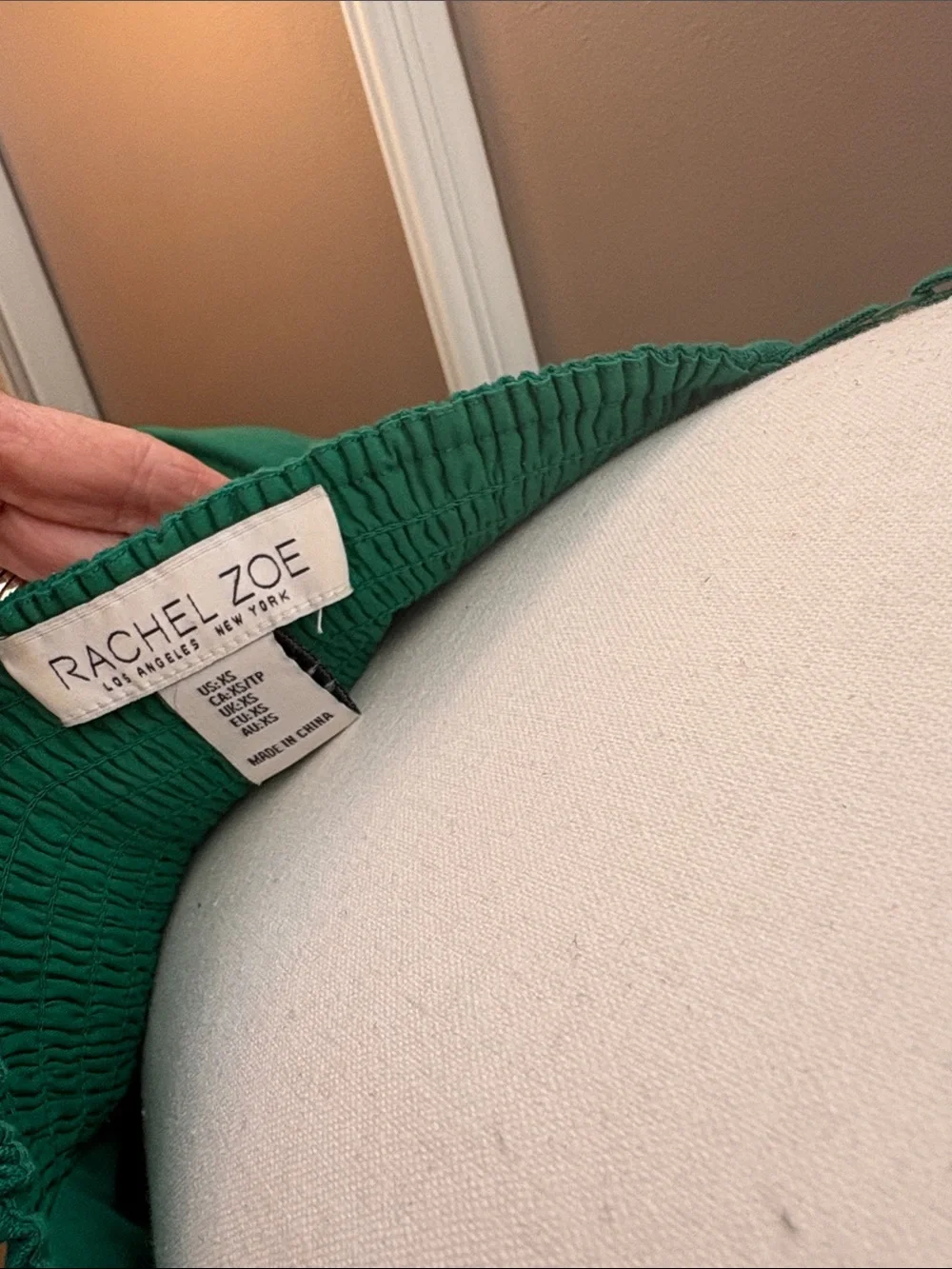 Rachel Zoe Emerald Green Spaghetti Strap Midi Dress - Picture 4 of 5